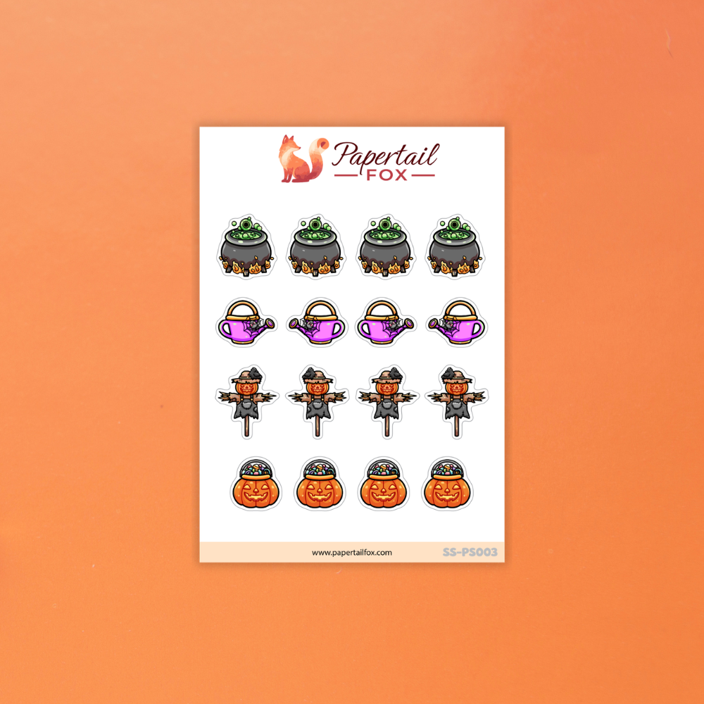 Potting Shed Haunted Harvest Planner Sheet | Papertail Fox