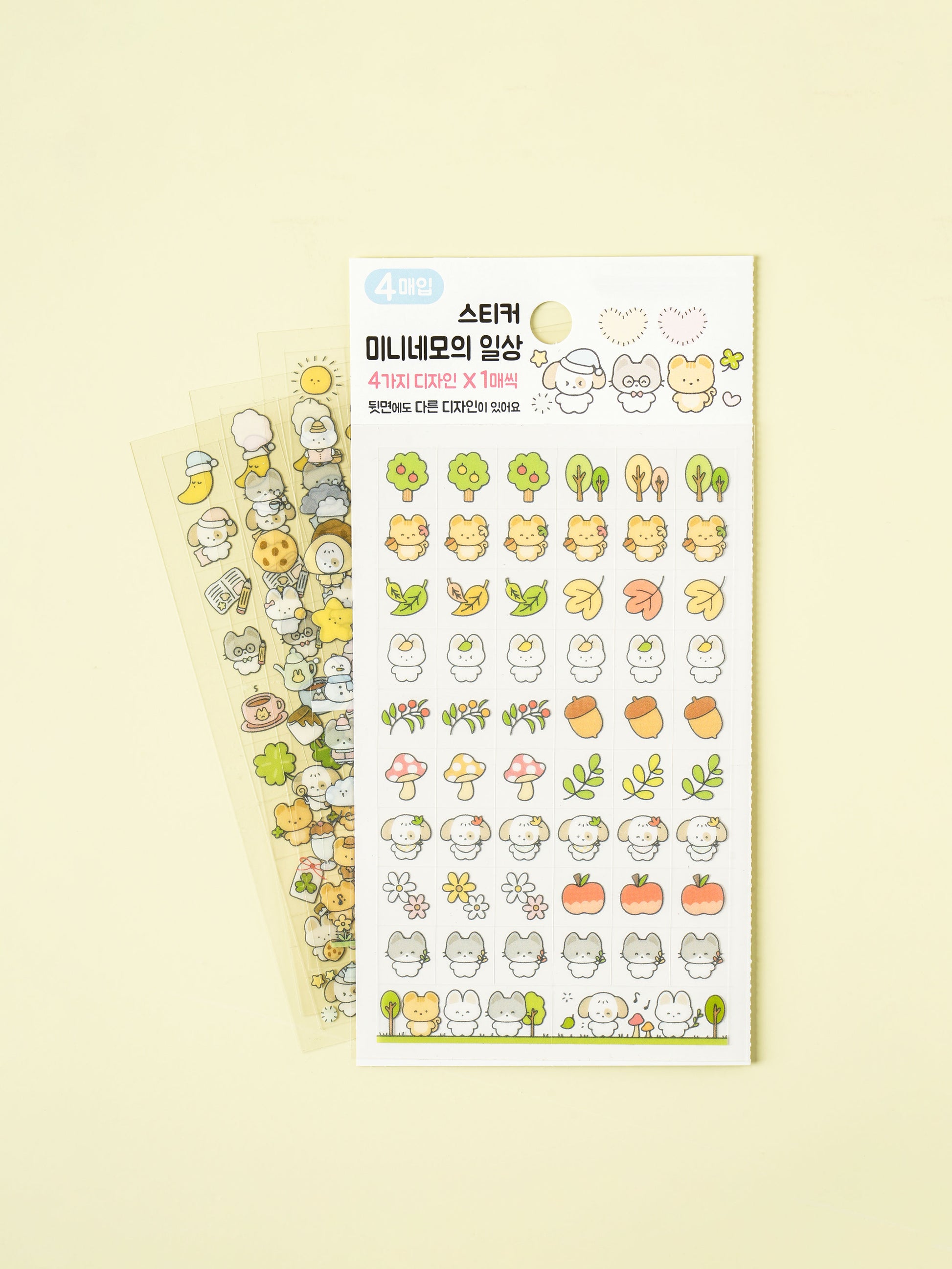 Mini Nemo Daily Life Square 4 Sheet Sticker Set by Daiso | Papertail Fox