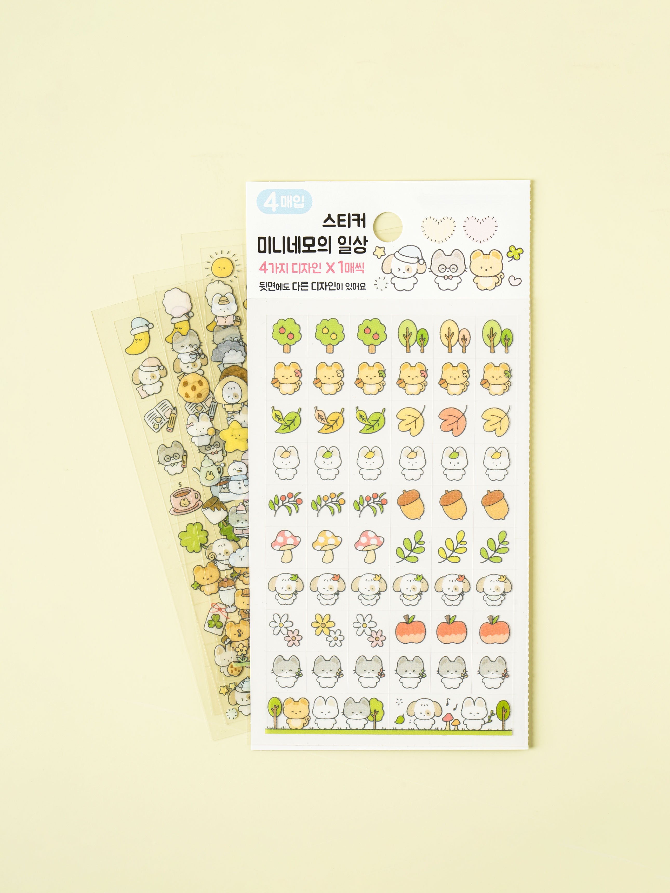 Mini Nemo Daily Life Square 4 Sheet Sticker Set by Daiso | Papertail Fox