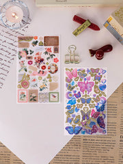 Vintage Gold Foil Deco 4 Sheet Sticker Set by Daiso | Papertail Fox