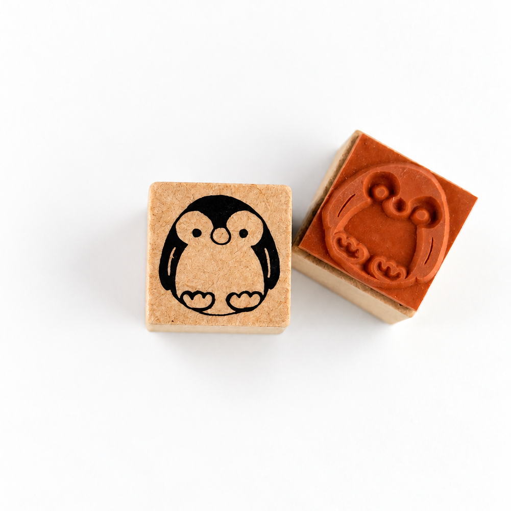 Round Penguin Mini Stamp | Avec Amour