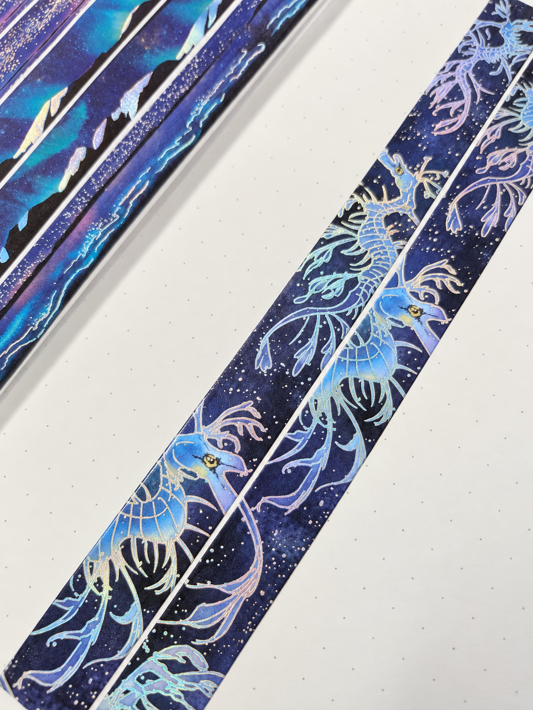 Holographic Leafy Sea Dragon Washi Tape | Adrian Sloth Art