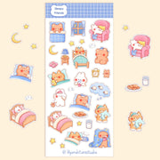 Sleepy Friends Sticker Sheet | Lily and Stars Studio