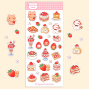 Strawberry Friends Sticker Sheet | Lily and Stars Studio