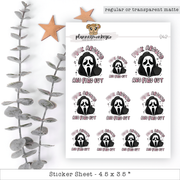 F Around and Find Out Ghost Doodle Stickers | Planner Monkey Co