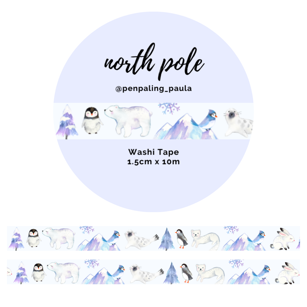 North Pole Washi Tape | Penpaling Paula