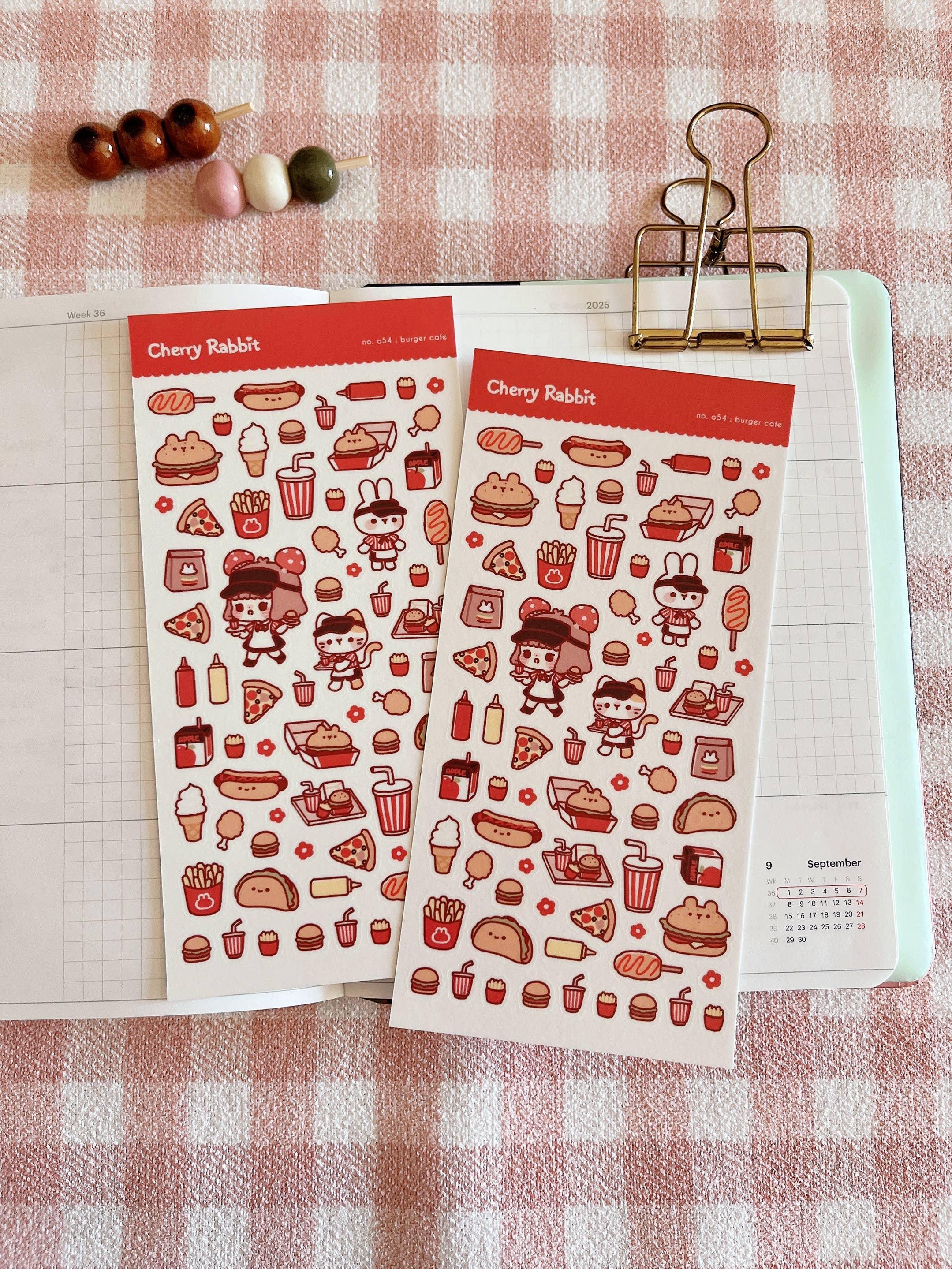 Burger Cafe Sticker Sheet No.054 - Papertail Fox