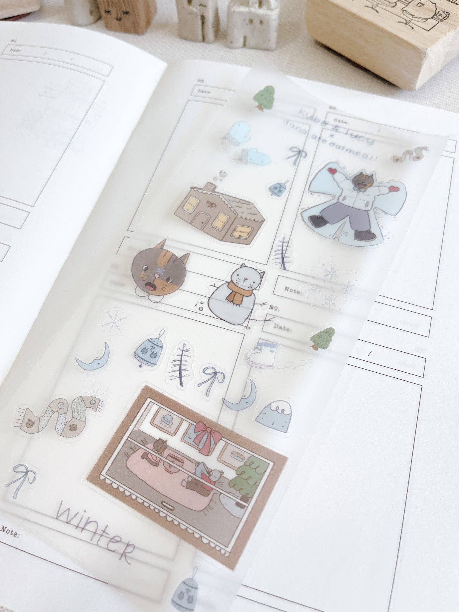 Kuboandlucy x Dana Ate Oatmeal Four Seasons Sticker Sheet | Kubo and Lucy