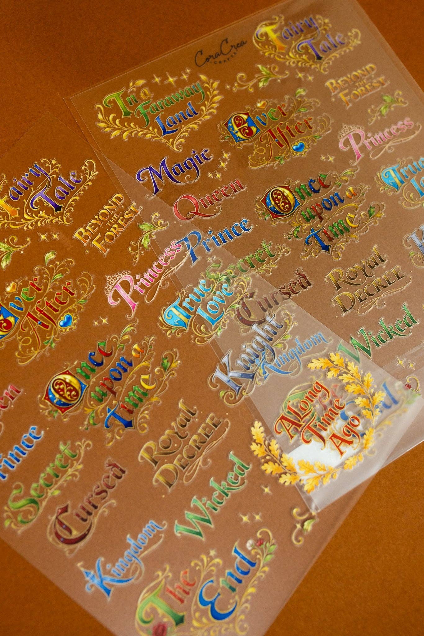 Fairytale Words Sticker Sheet | CoraCreaCrafts