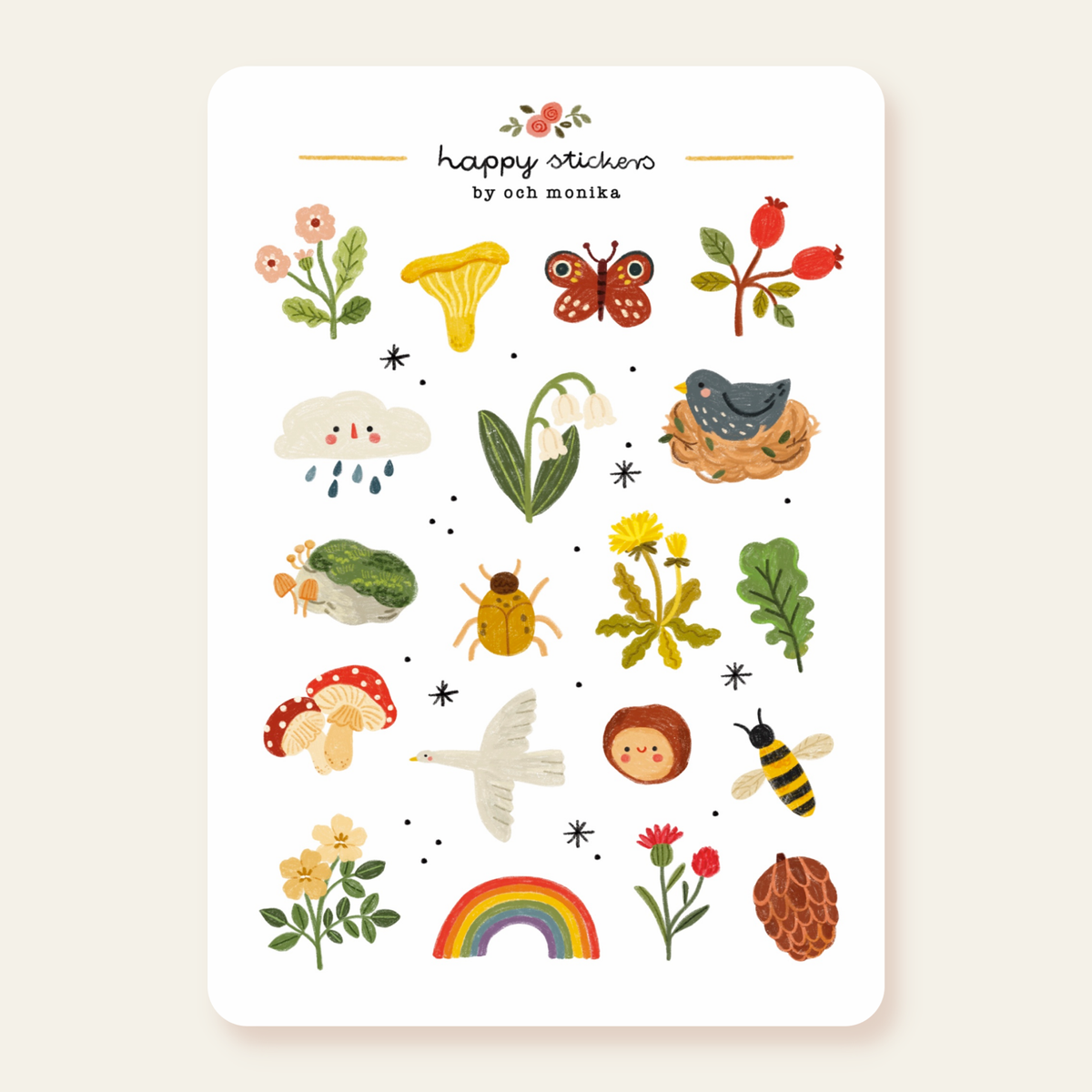 Nature Sticker Sheet | Och Monika