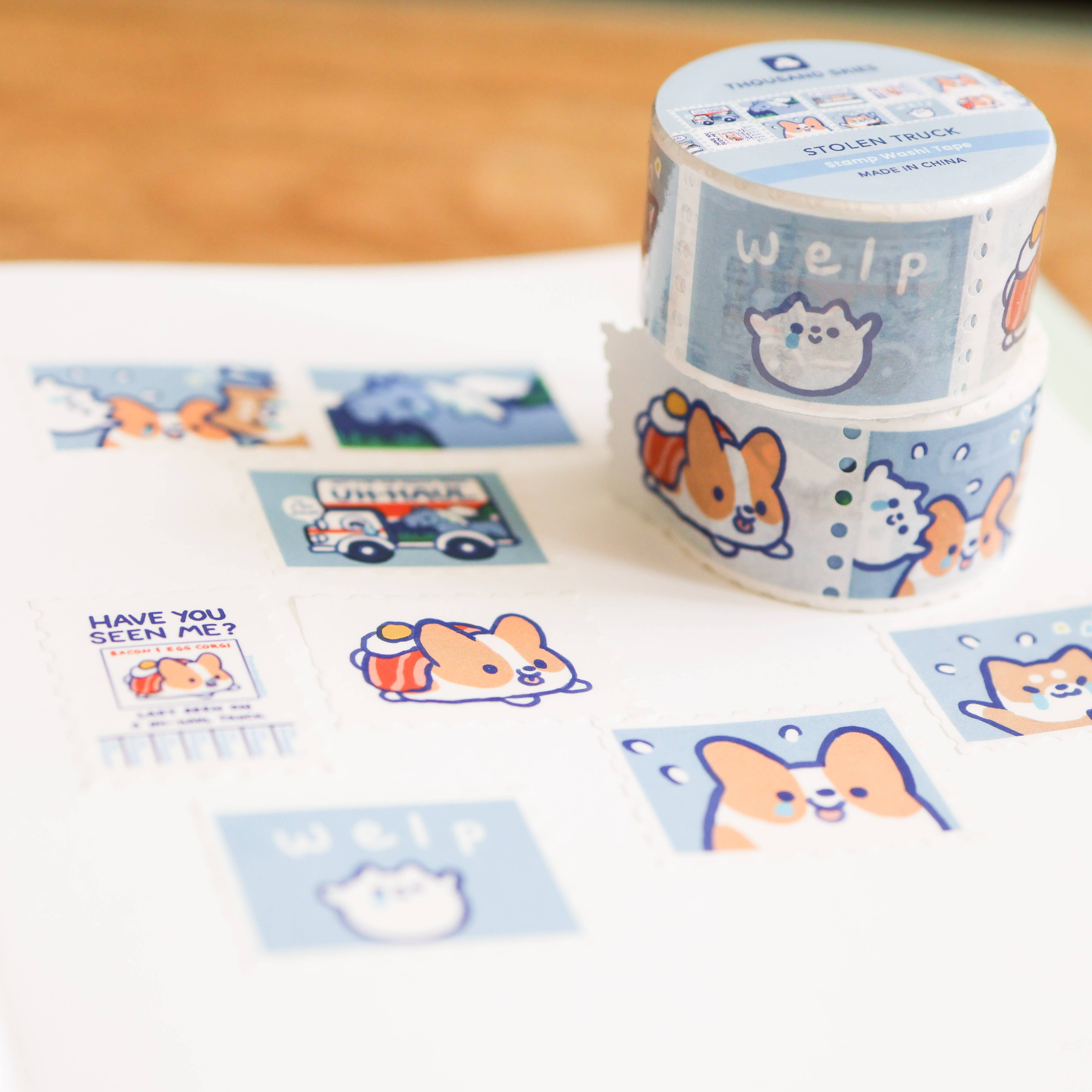 Thousand Skies Stolen Truck Stamp Washi Tape - 25mm