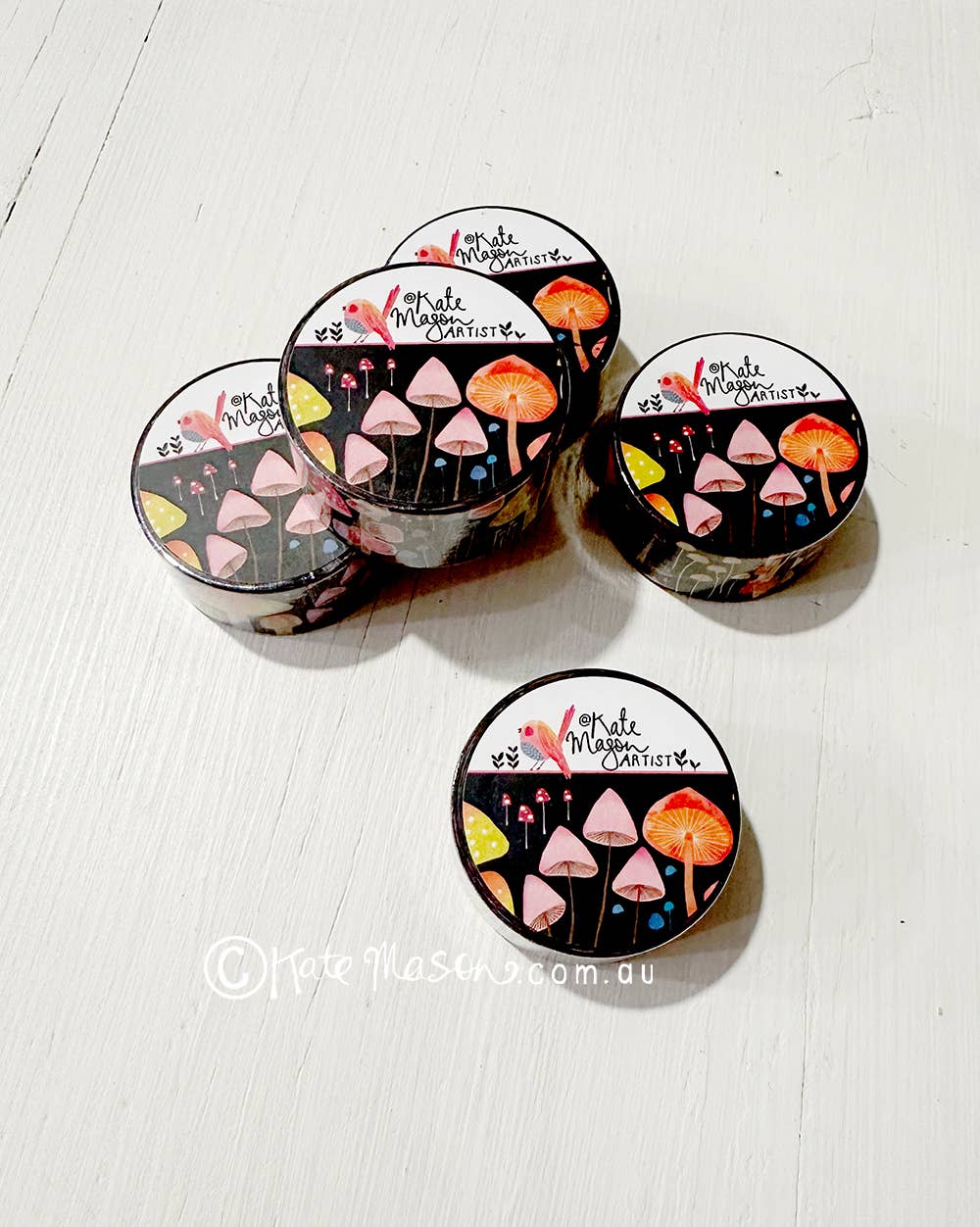 Mushrooms Washi Tape | Kate Mason Artist
