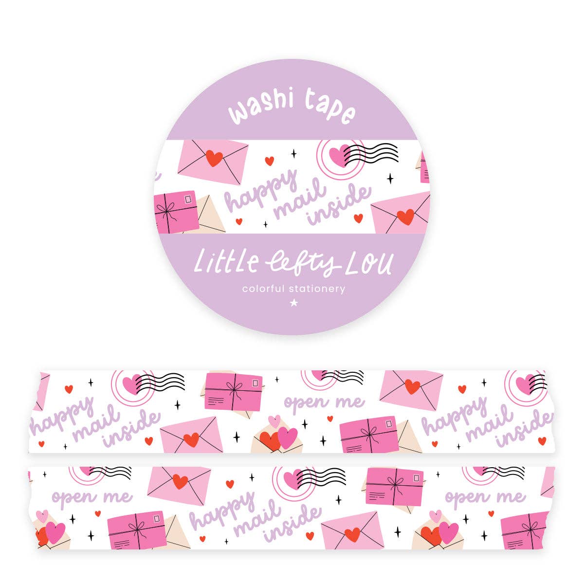 Happy Mail Inside Washi Tape by Little Lefty Lou | Papertail Fox