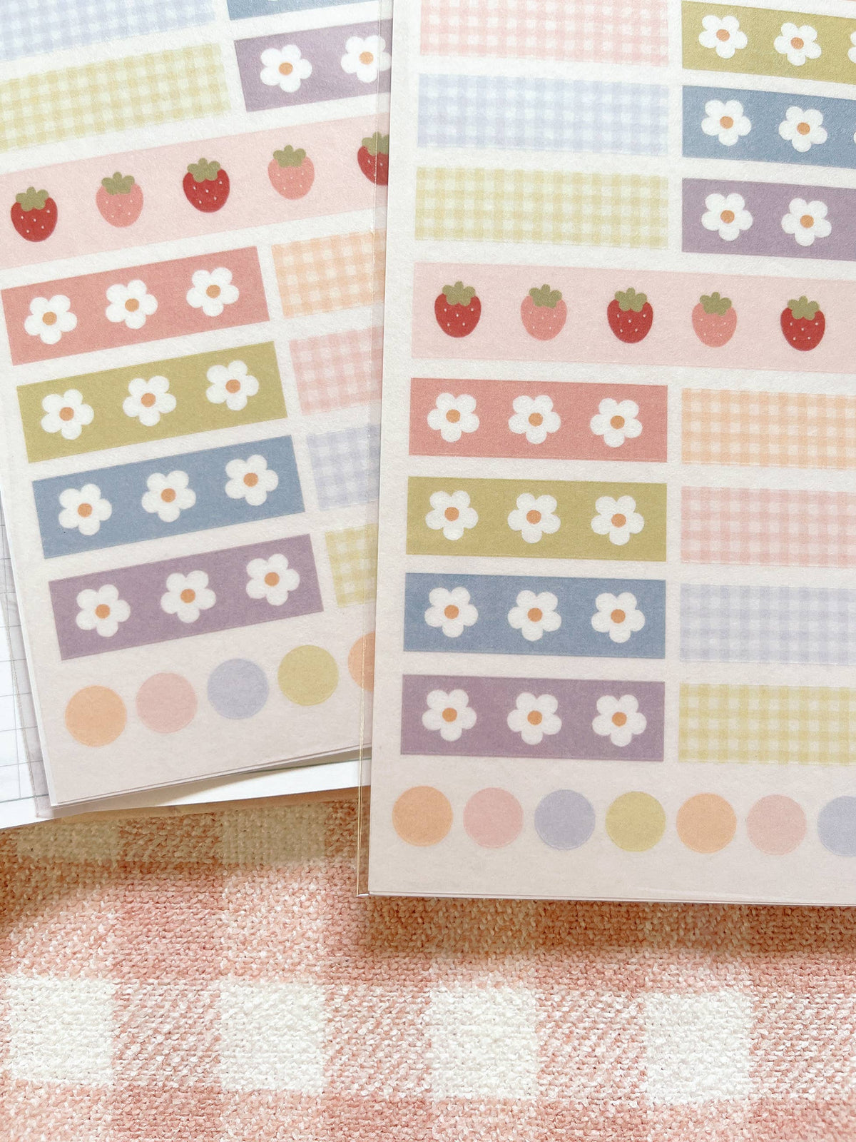 Pastel Deco Tapes Sticker Sheet no.134 by Cherry Rabbit | Papertail Fox