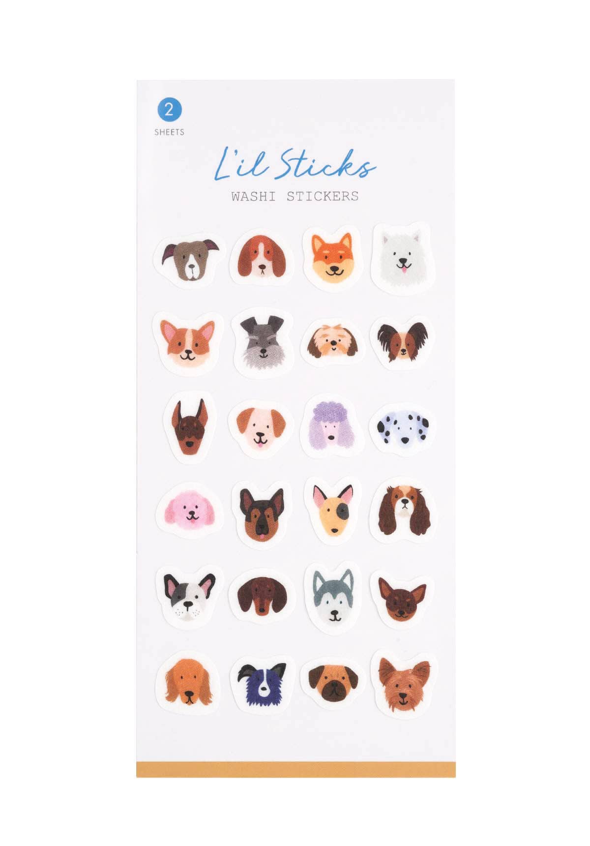 Dogs L'il Sticks Washi Stickers by Girl of All Work | Papertail Fox