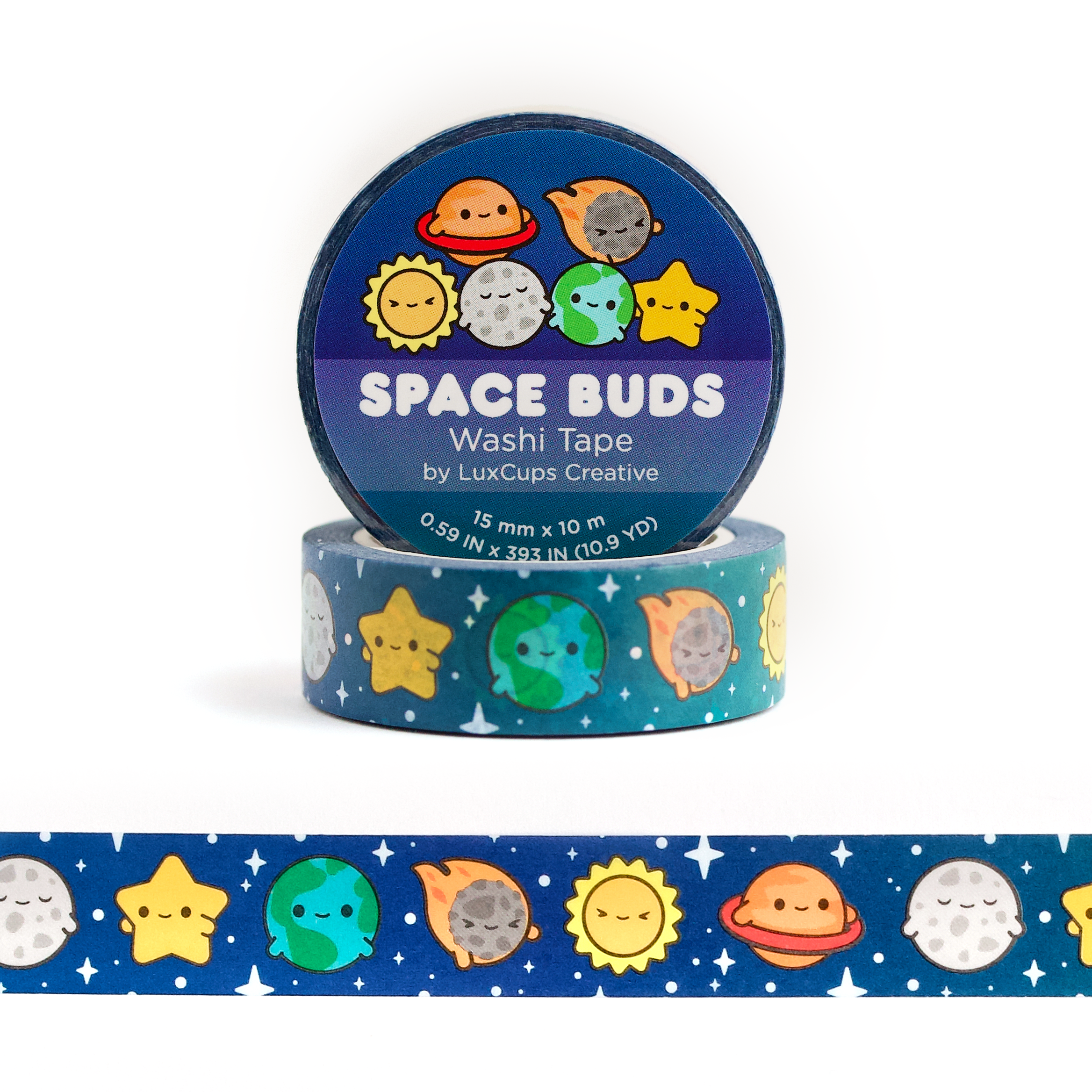 Space Buds Washi Tape by LuxCups Creative | Papertail Fox