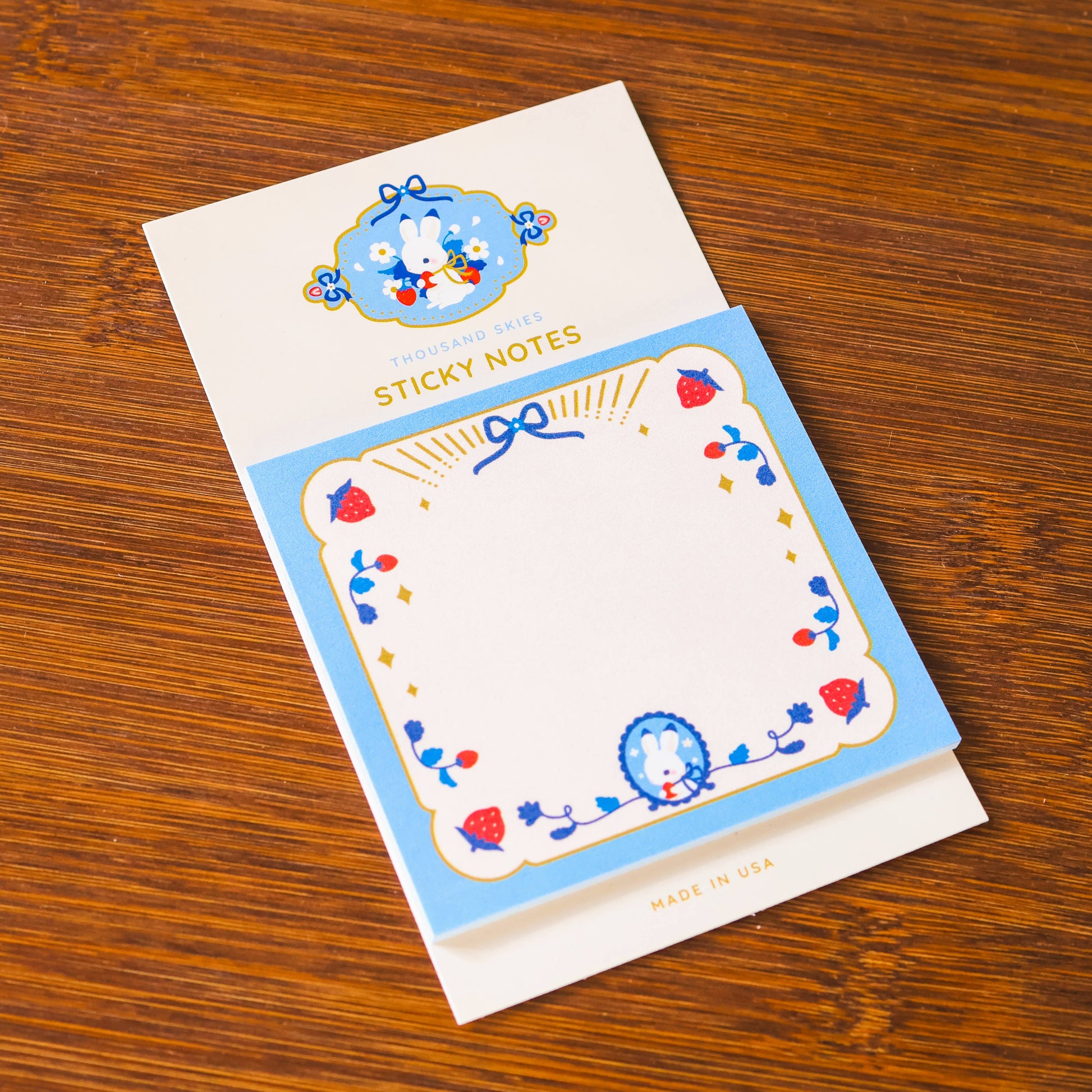 Golden Bunny Sticky Notes by Thousand Skies | Papertail Fox