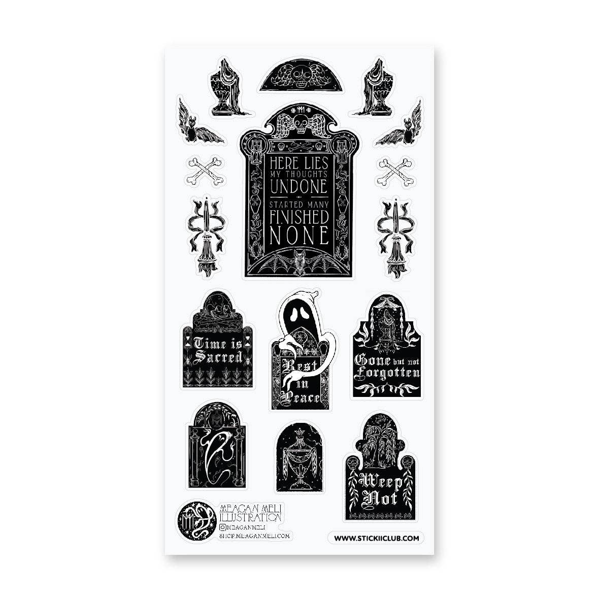 Dearly Departed Sticker Sheet by Stickii | Papertail Fox