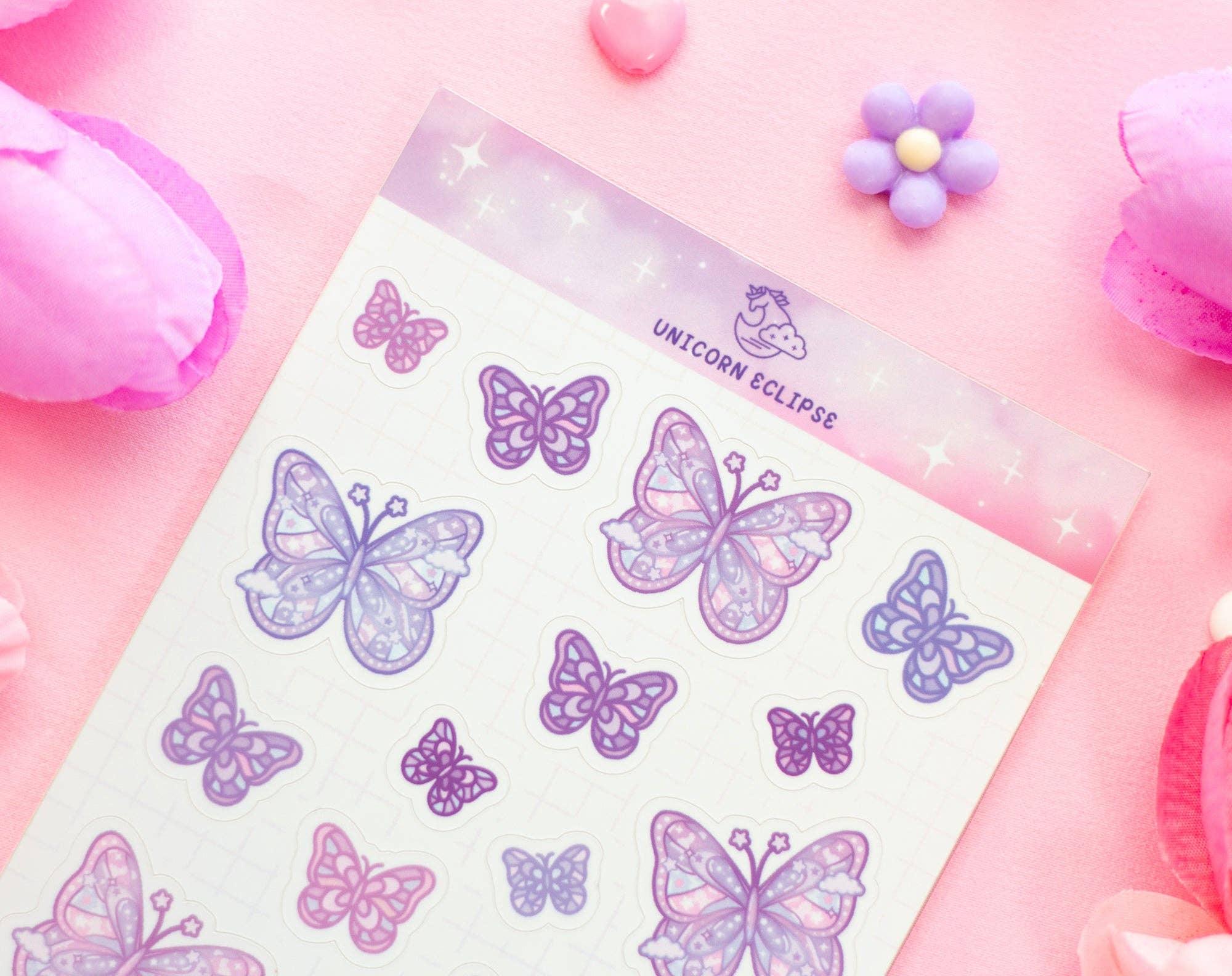 Magical Butterflies Sticker Sheet | Unicorn Eclipse - Papertail Fox