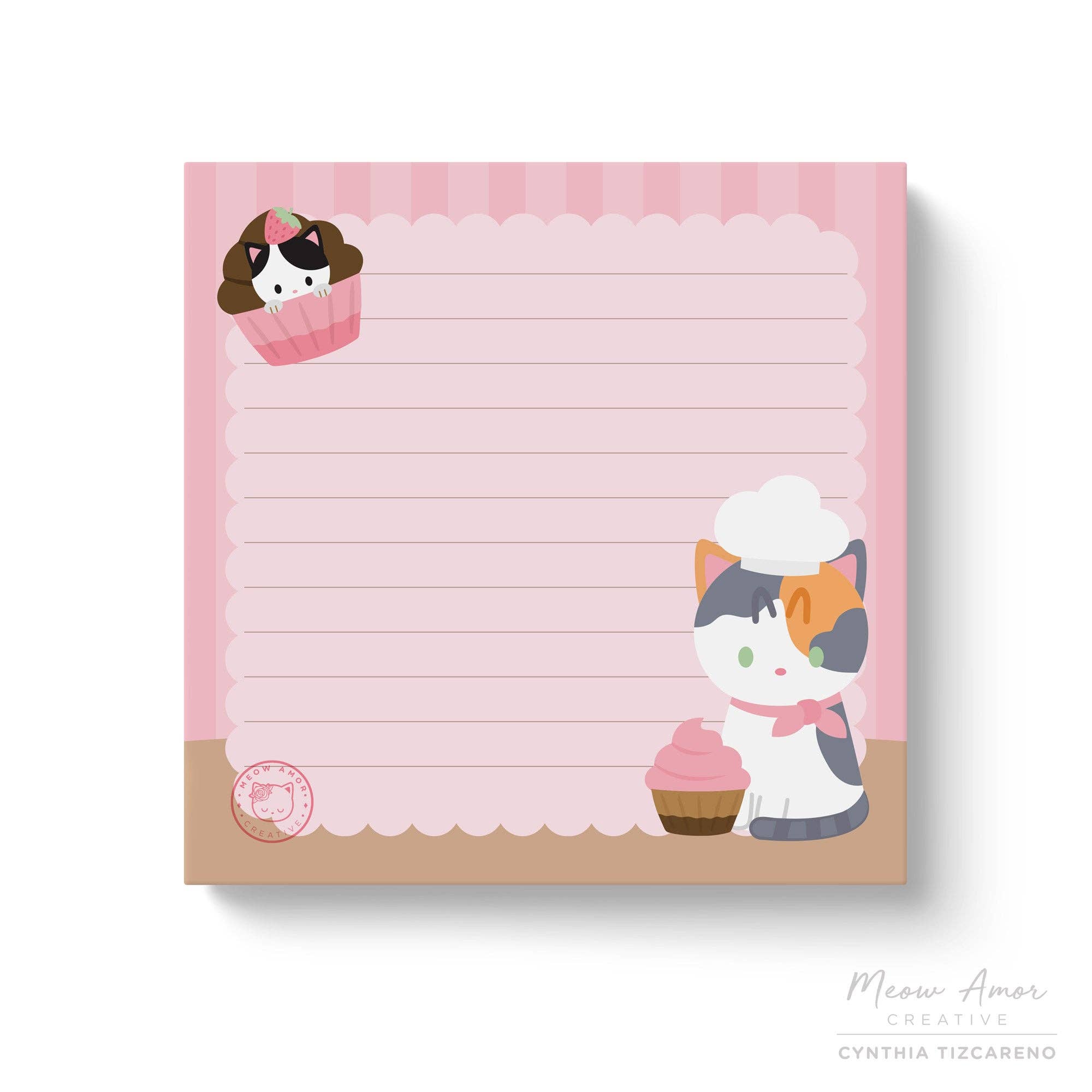 Calico Cat Baker Sticky Notes