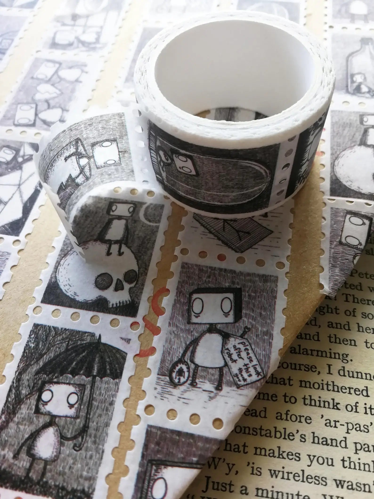 Robot Stamps Washi Tape by Jon Turner | Papertail Fox