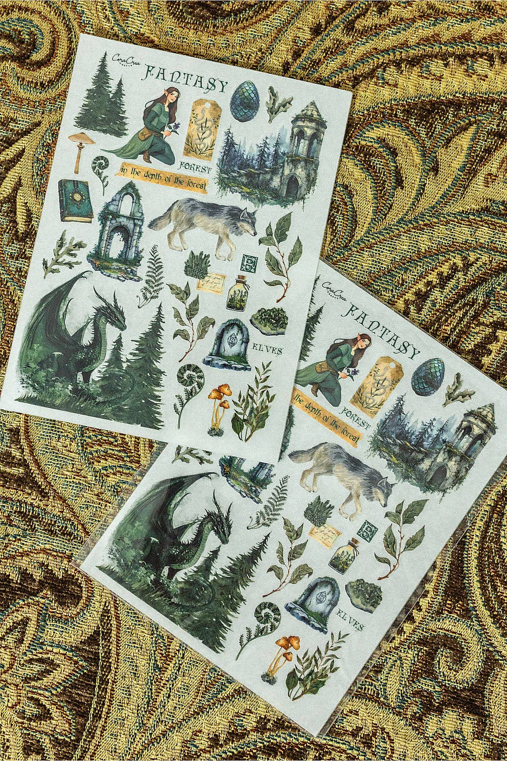 Forest Fantasy Transfer Stickers | CoraCreaCrafts