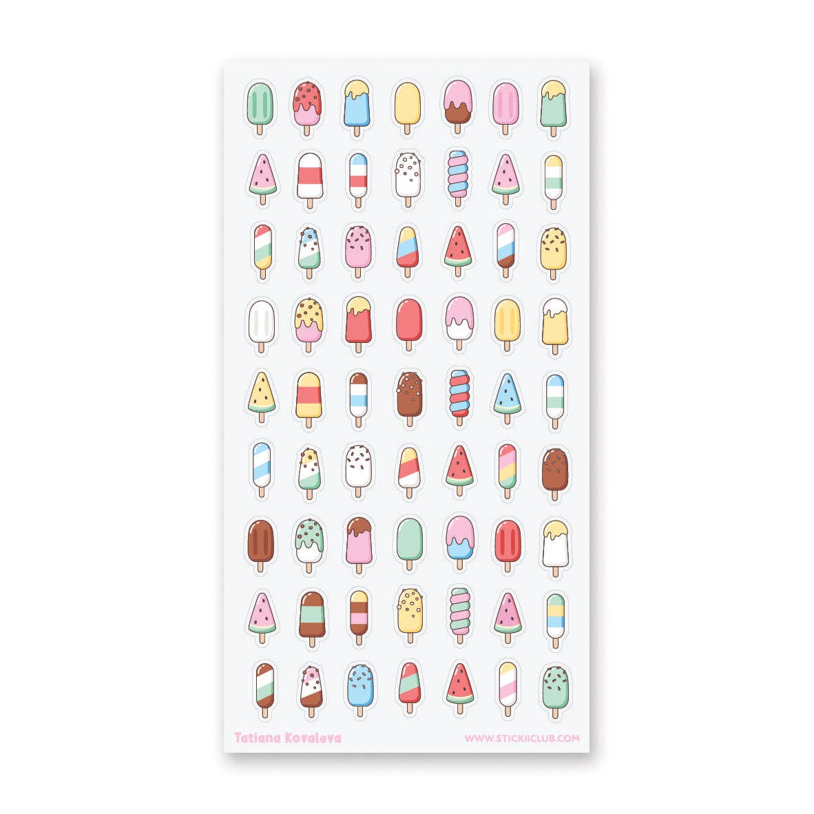 Popsicle Party Sticker Sheet by Stickii | Papertail Fox