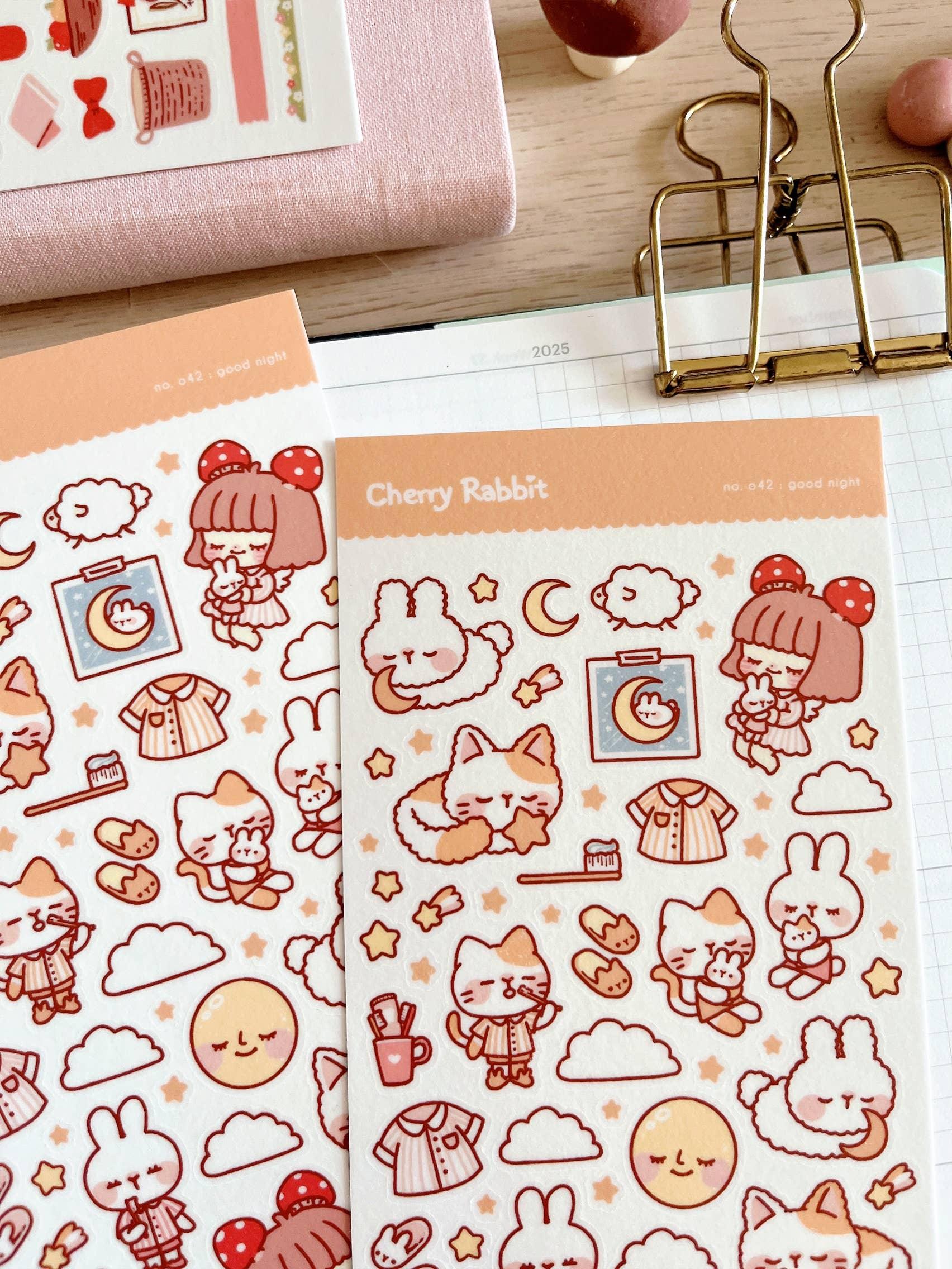 Good Night Sticker Sheet no.042 - Papertail Fox