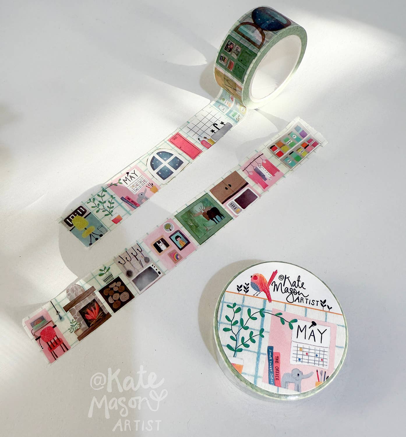 Tiny Living Icons Washi Tape by Kate Mason Artist | Papertail Fox