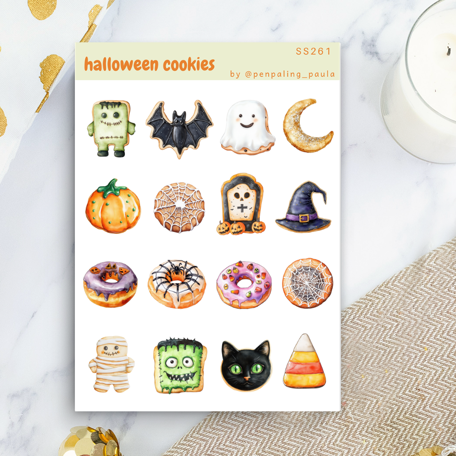 Halloween Cookies Sticker Sheet by Penpaling Paula | Papertail Fox