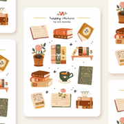 Bookish Sticker Sheet by Och Monika | Papertail Fox
