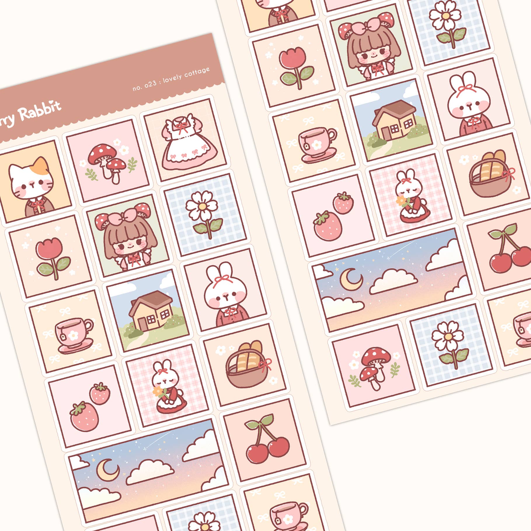 Lovely Cottage Sticker Sheet no.023 by Cherry Rabbit | Papertail Fox