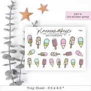 Summer Days Cold Treat Tiny Sticker Sheet | Planner Monkey Co