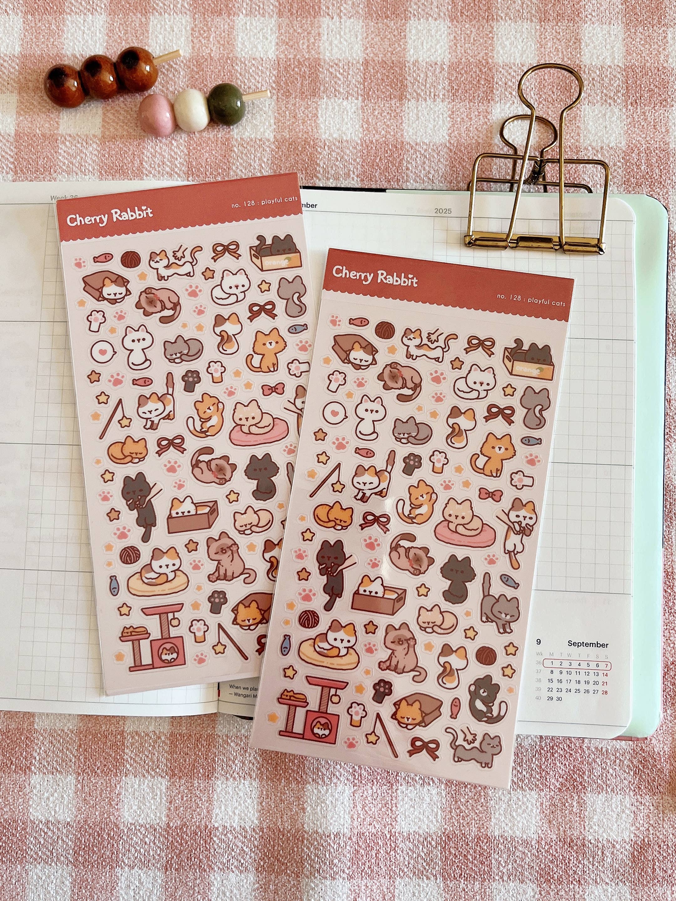 Playful Cats Sticker Sheet no.128
