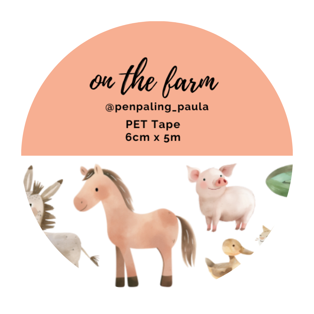 On the Farm Pre-Cut PET Tape by Penpaling Paula | Papertail Fox