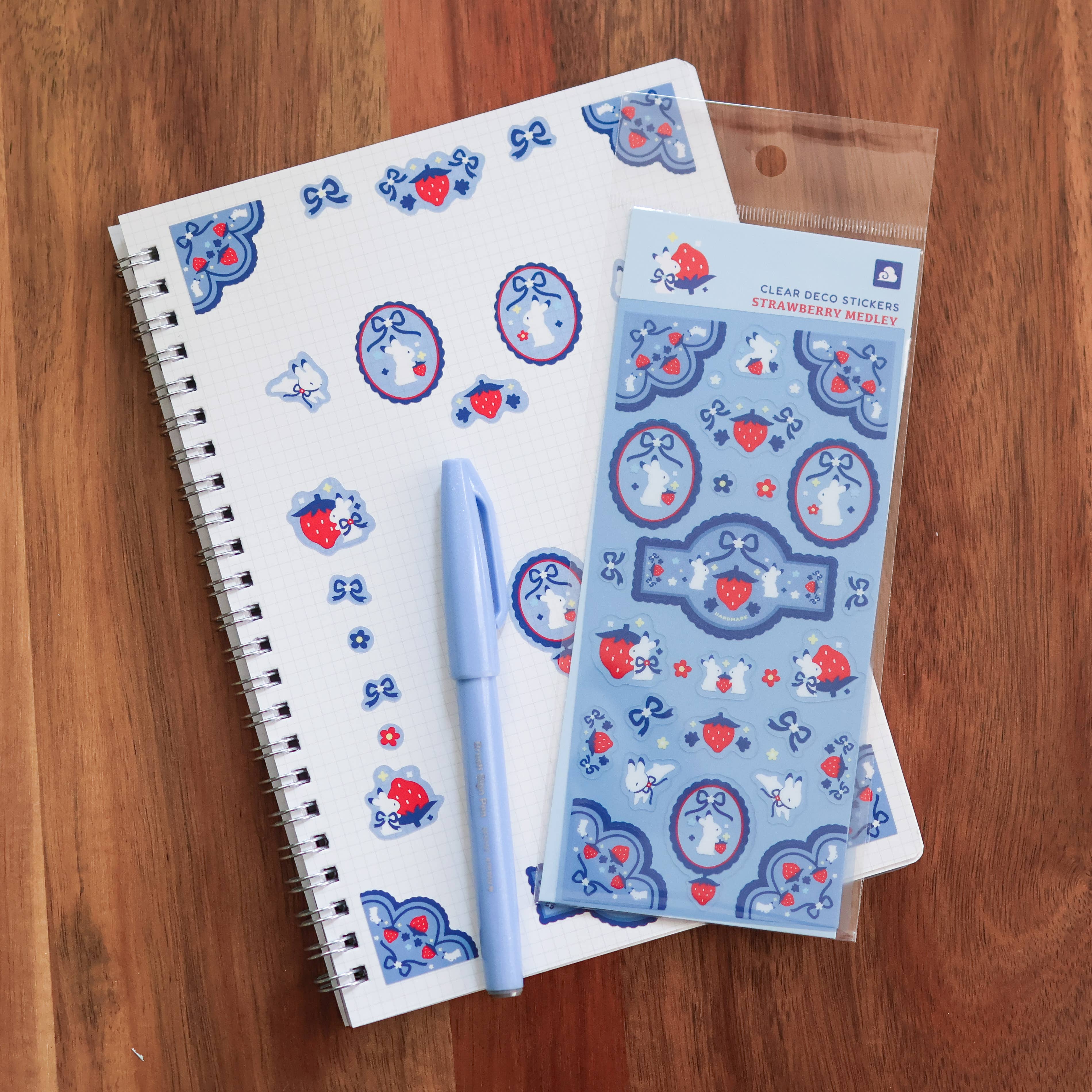 Thousand Skies Strawberry Medley Sticker Sheet - Cute for Journaling