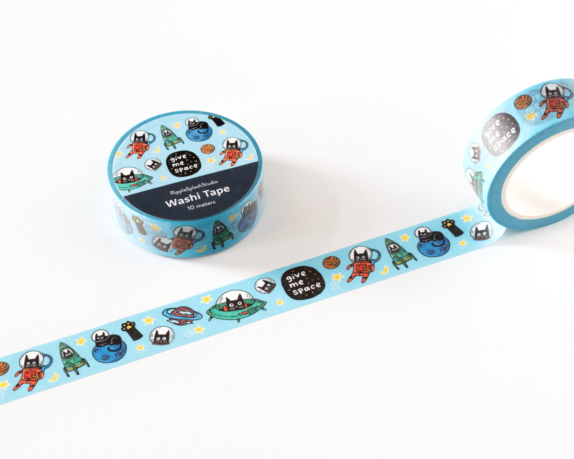 Space Cats Washi Tape by RippleSplash Studio | Papertail Fox