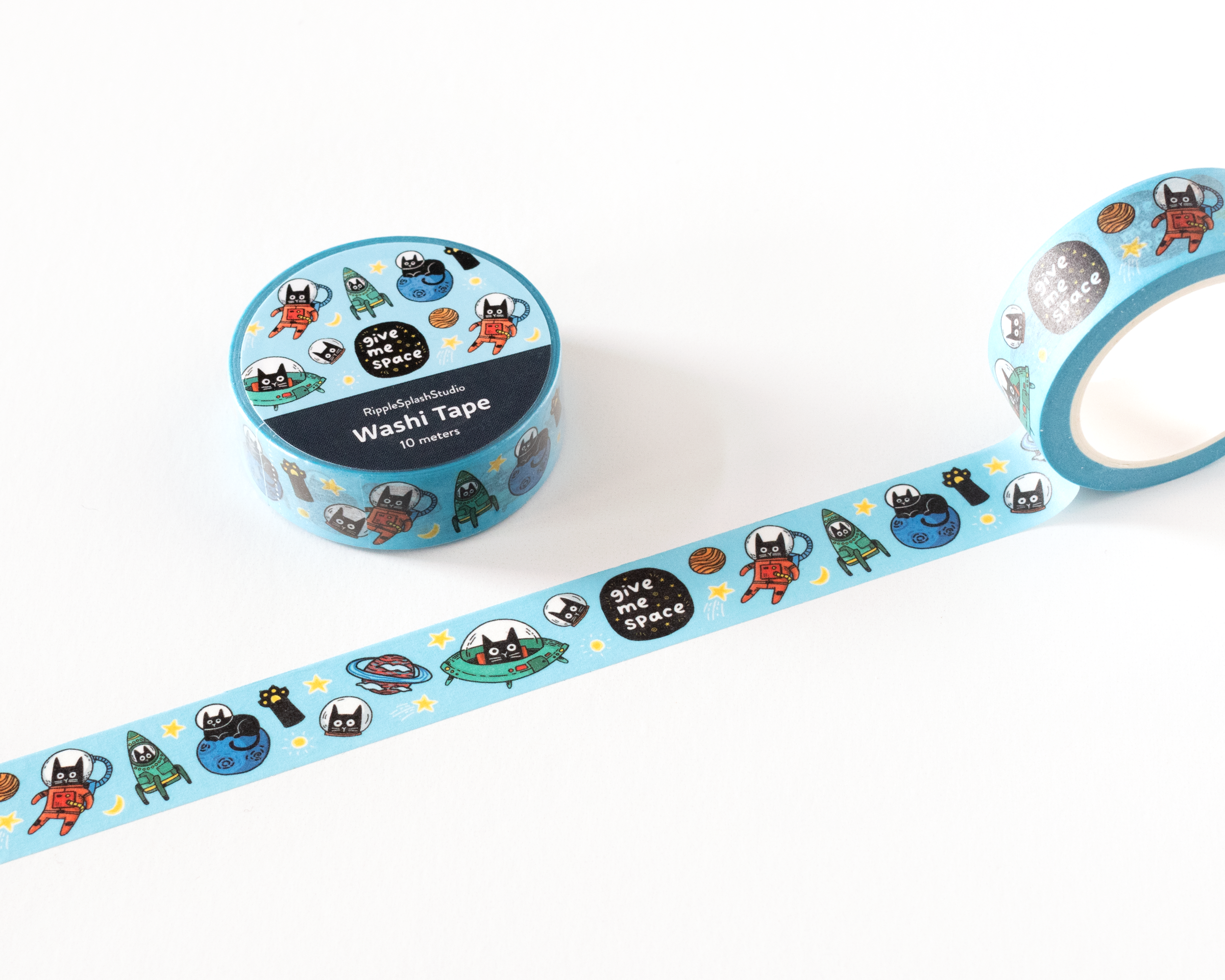 Space Cats Washi Tape by RippleSplash Studio | Papertail Fox