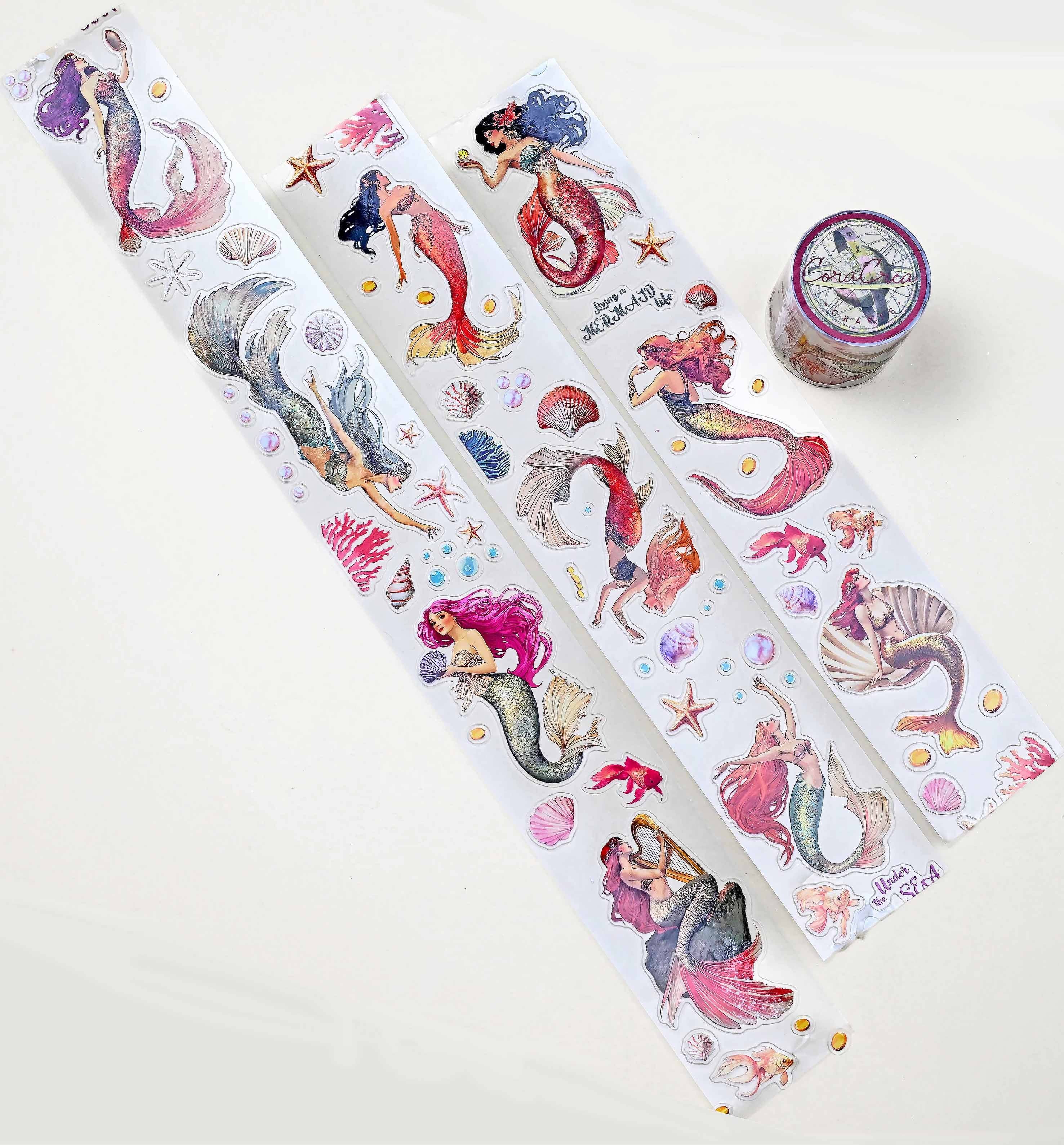 Mermaid Transparent Tape | CoraCreaCrafts