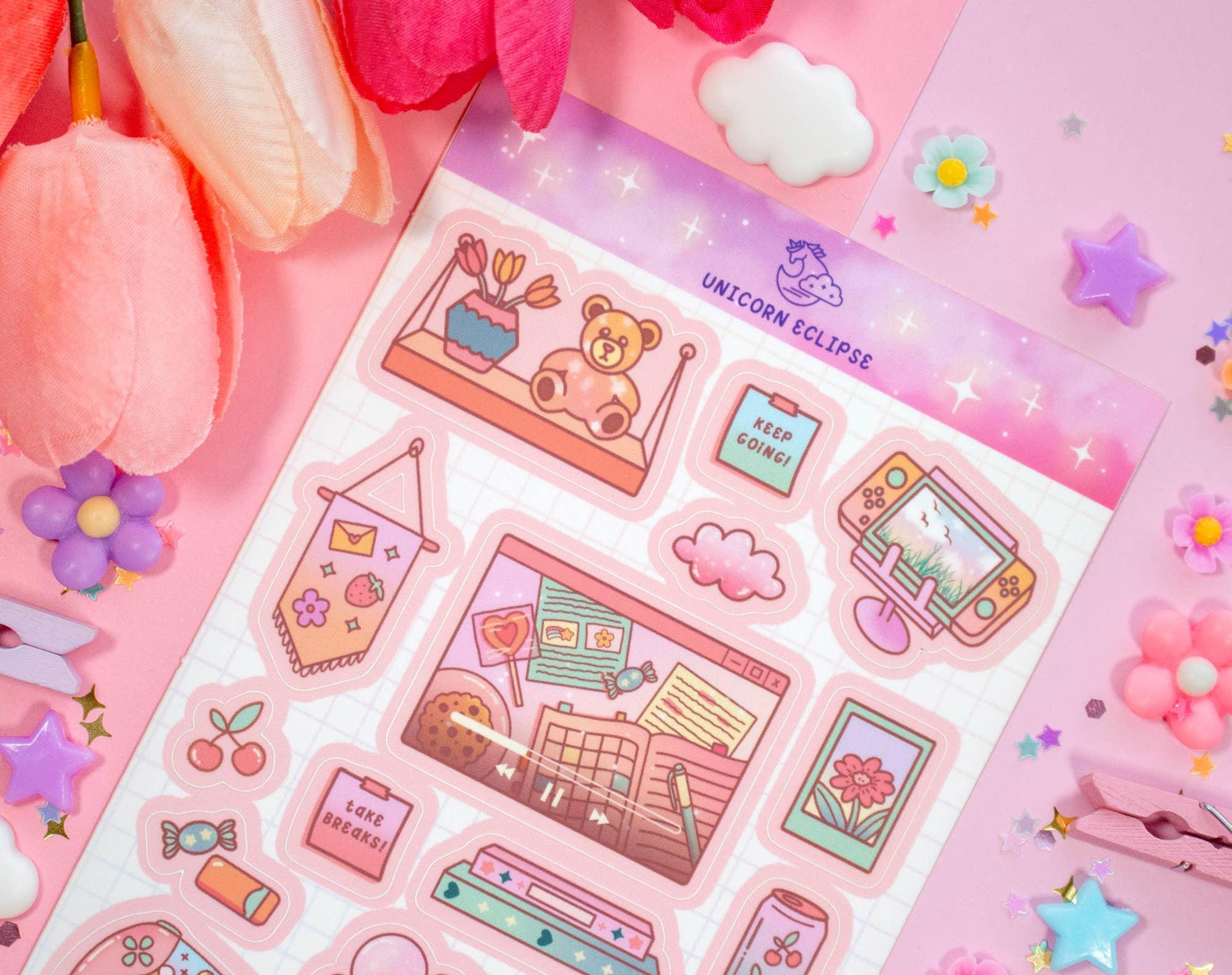 Study Break Sticker Sheet | Unicorn Eclipse - Papertail Fox