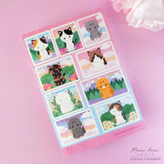 Day Skies Cats Sparkle Vinyl Sticker Sheet by Meow Amor Creative | Papertail Fox