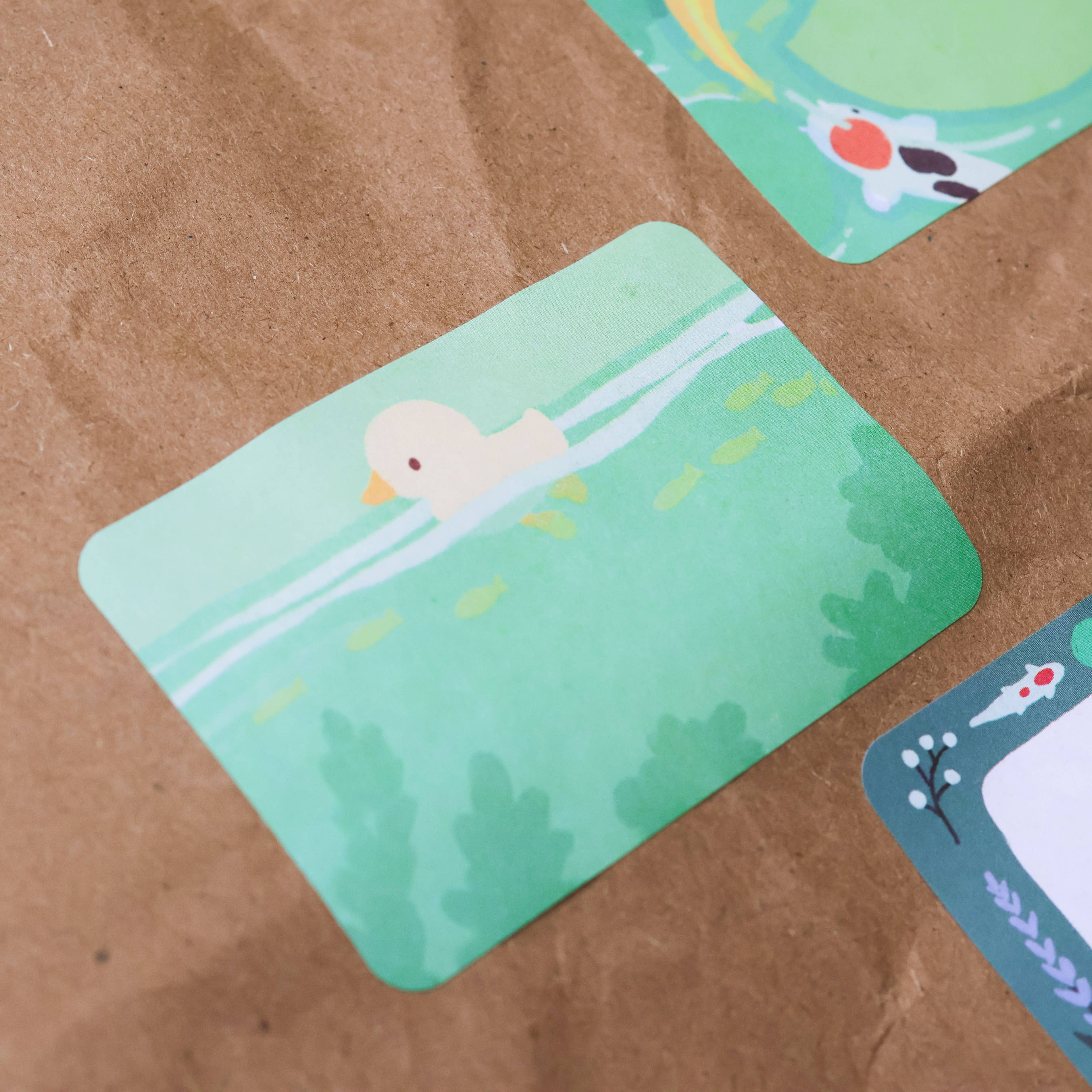 Ducks in Koi Pond Paper Roll Labels by Thousand Skies | Papertail Fox