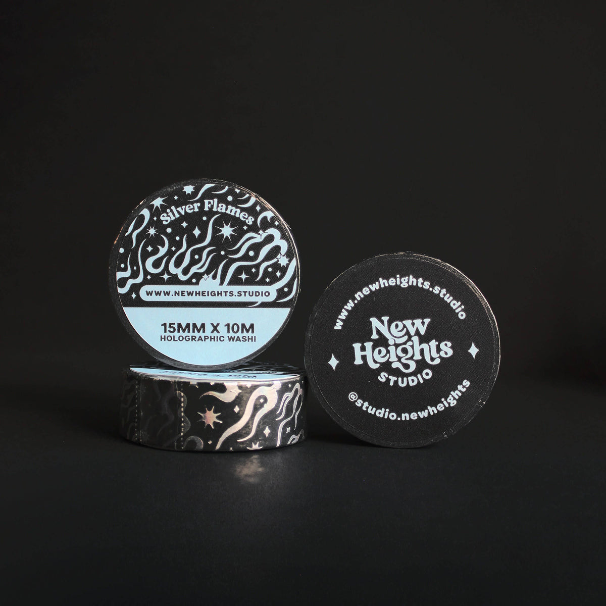 Silver Flames Foiled Washi Tape | New Heights Studio