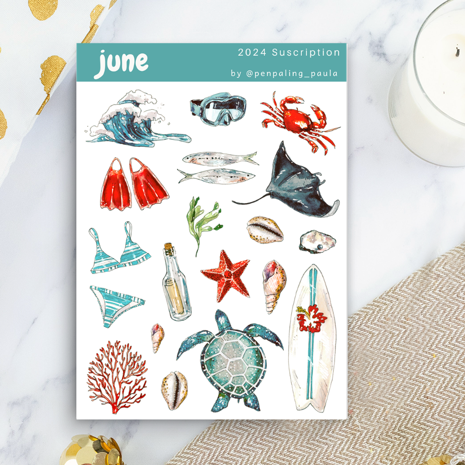 June Sticker Sheet by Penpaling Paula | Papertail Fox