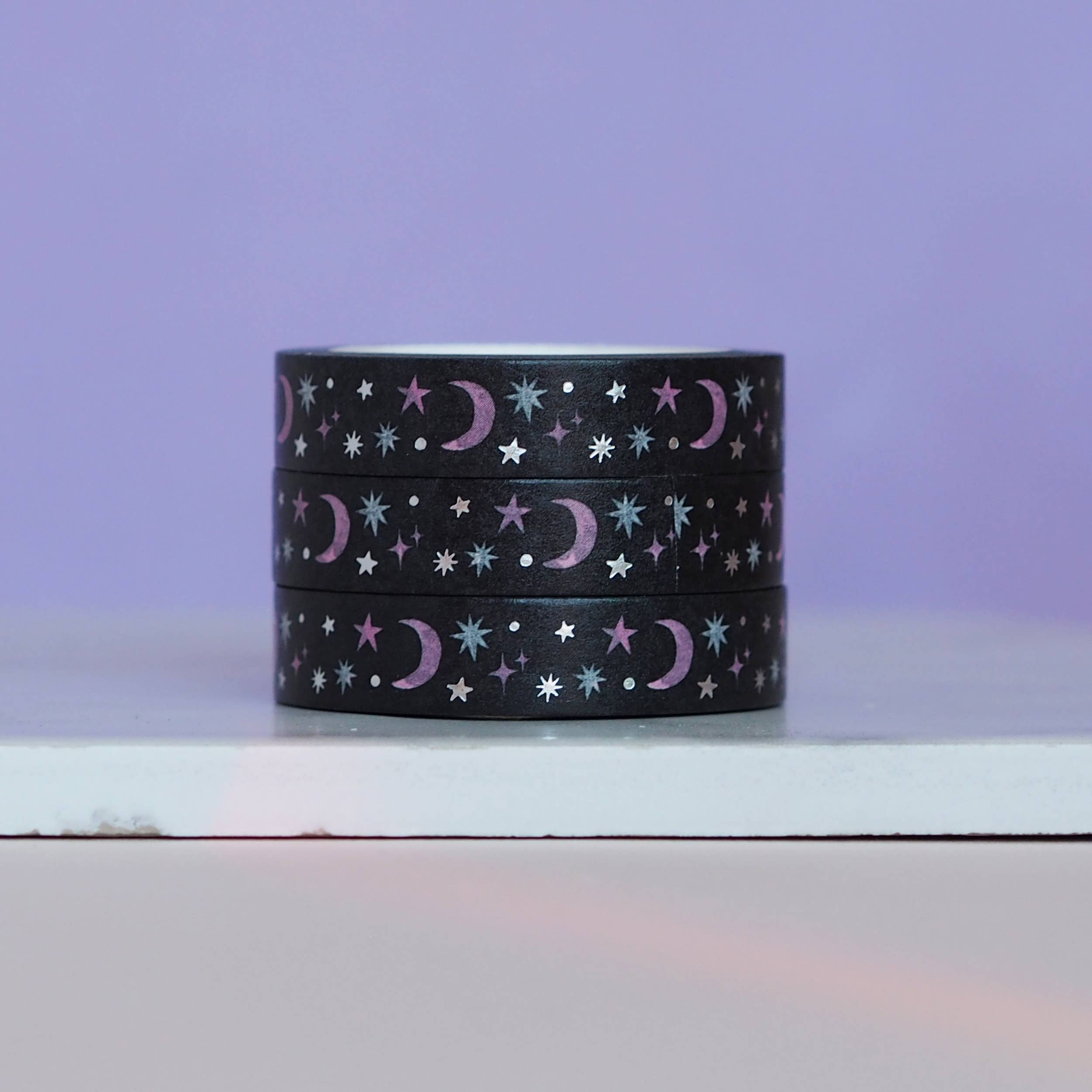 Black and Silver Galaxy Washi Tape | Nutmeg and Arlo