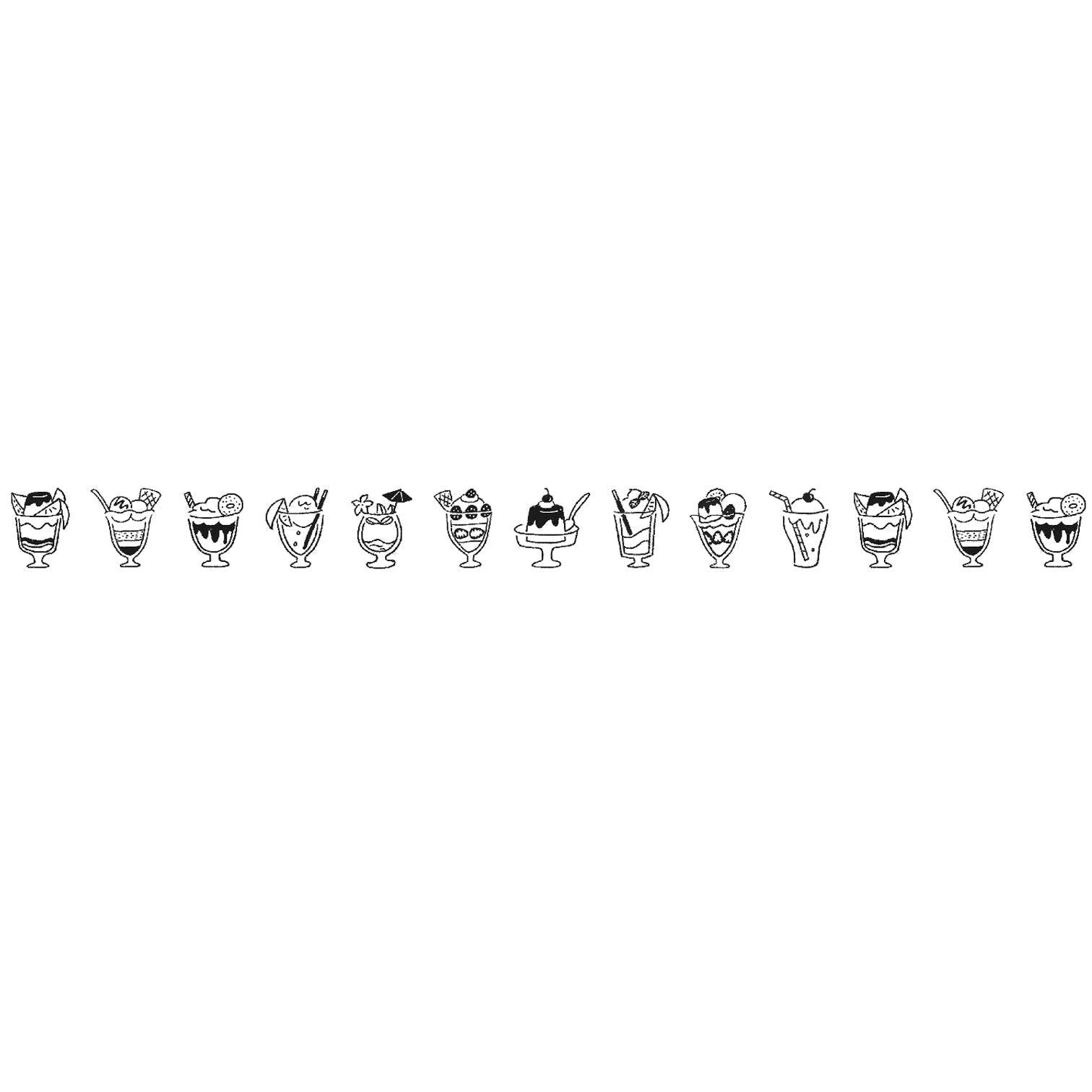 Petit Deco Tape - Monochromatic: Flowers