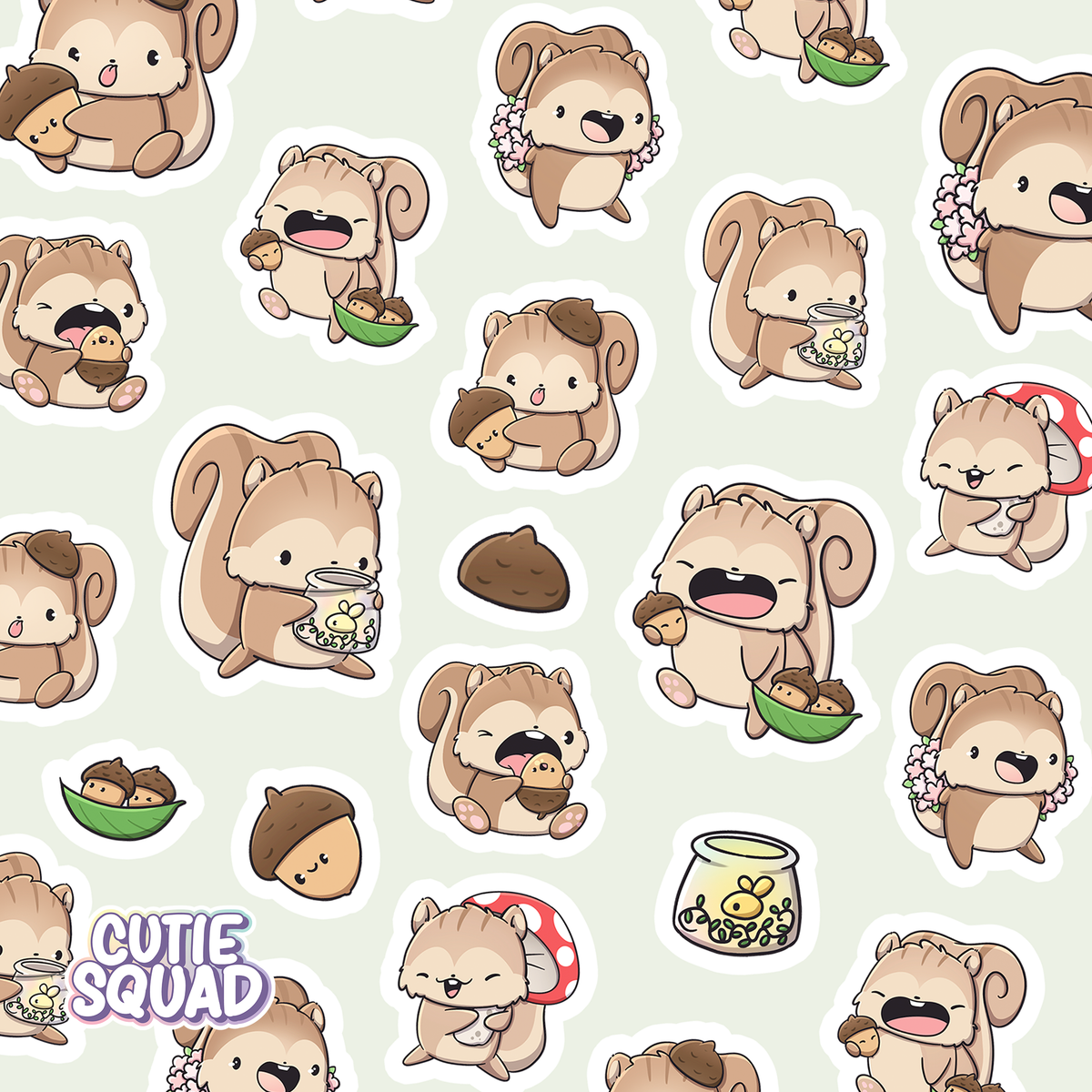 Cozy Nut Club Sticker Sheet | CutieSquad