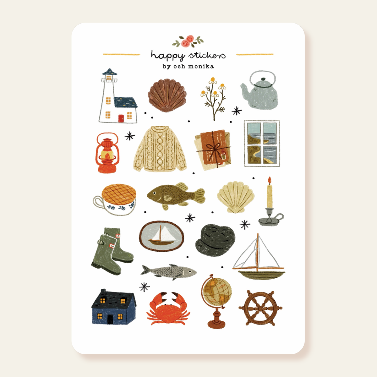Lighthouse Keeper Sticker Sheet | Och Monika