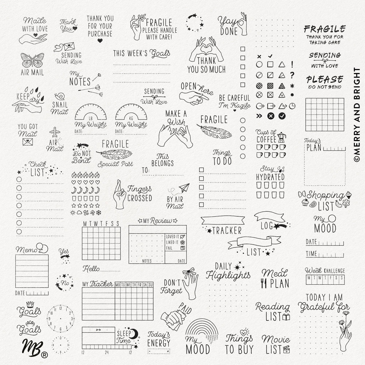 Flame Rating Stamp | Merry & Bright