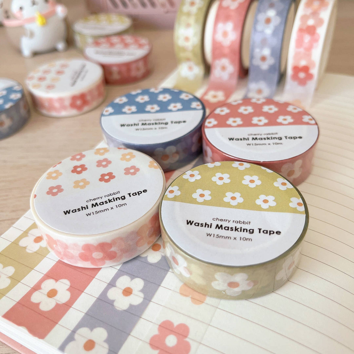 Pastel Daisies Washi Tape | Cherry Rabbit